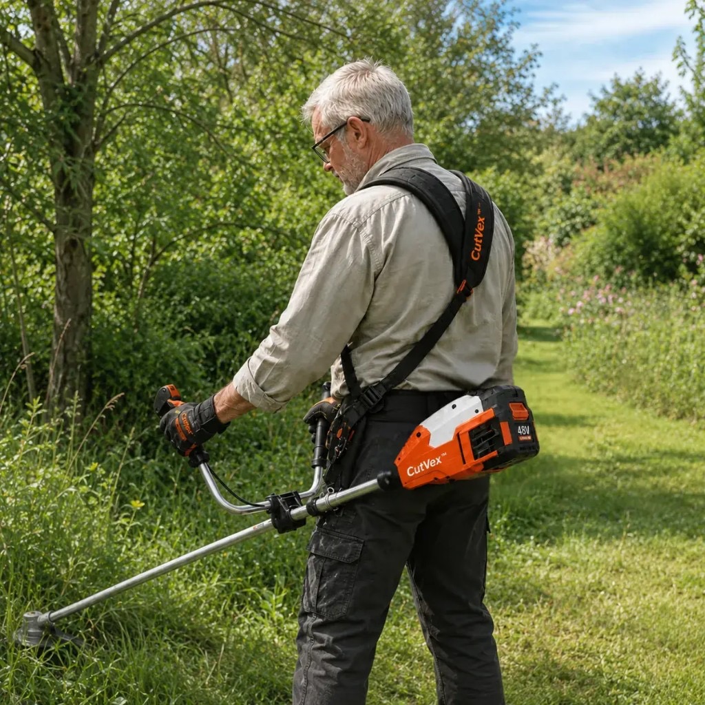 CutVex™ con batteria da 48 V in giardino