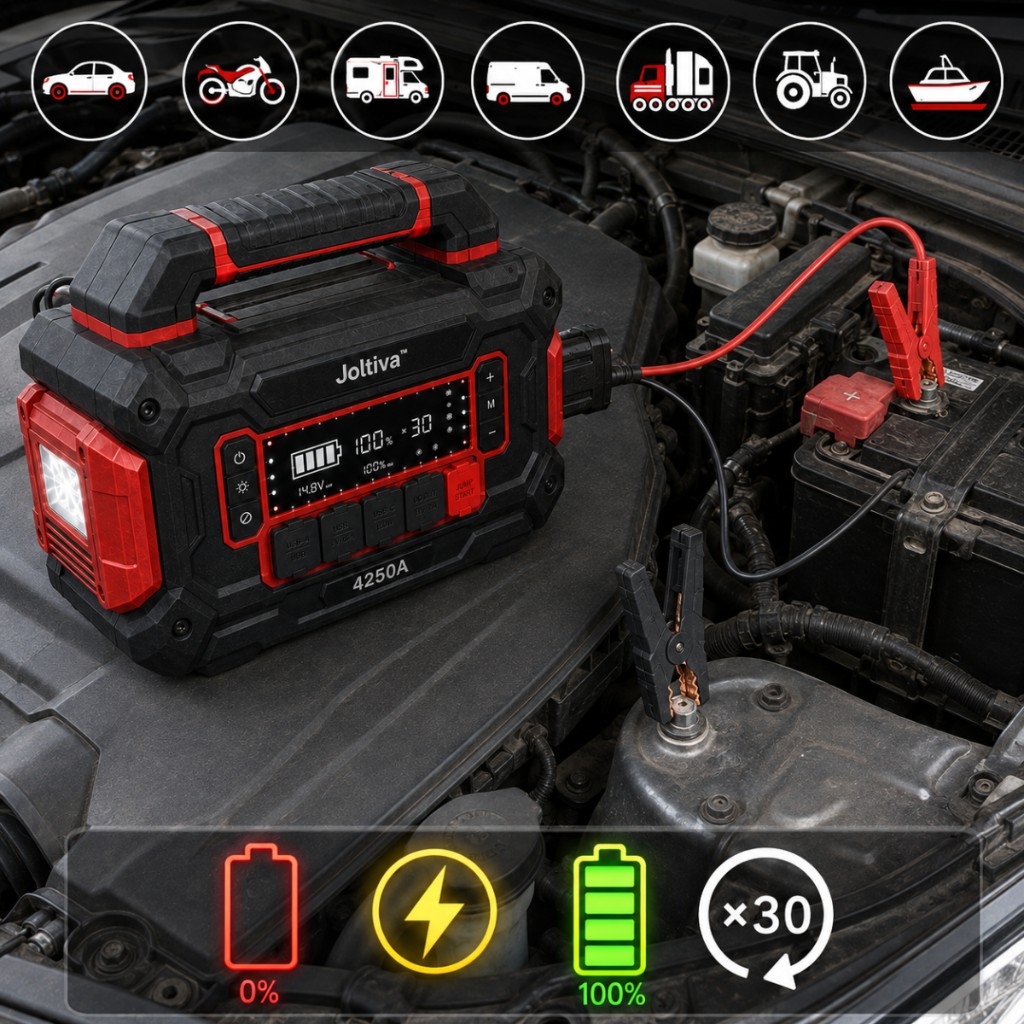 Joltiva 4250A — avviamento motore su ogni veicolo