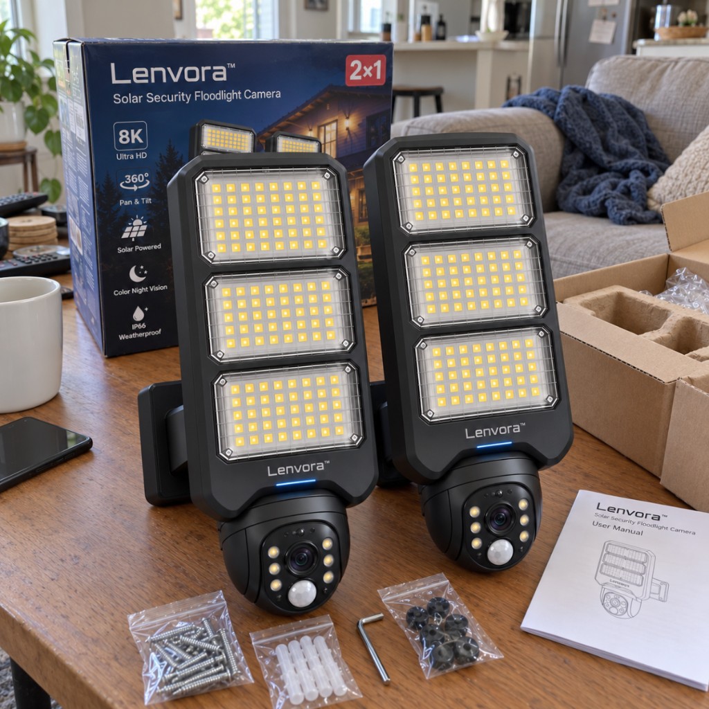 Kit Lenvora foco solar con cámara